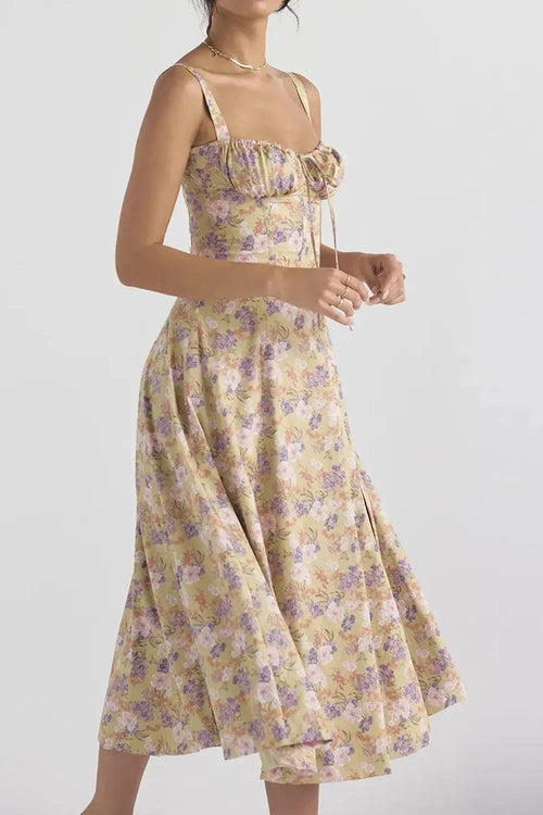 Last Day 49% OFF🔥Floral Bustier Midriff Waist Shaper Dress (Buy 2 Free Shipping)
